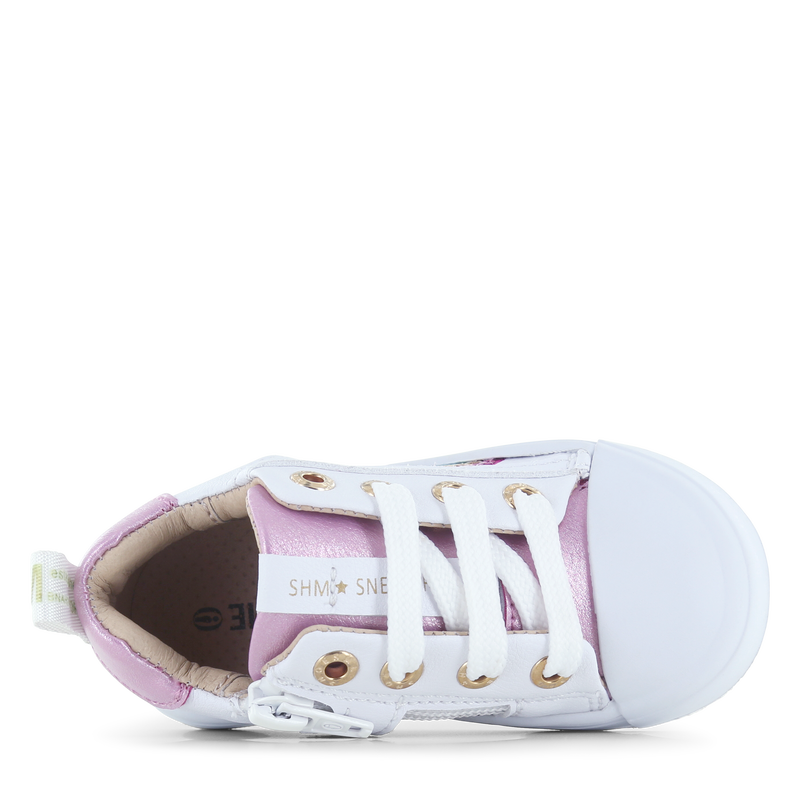 Shoesme witte sneaker met vlinders Microleer | Meisjes schoenen