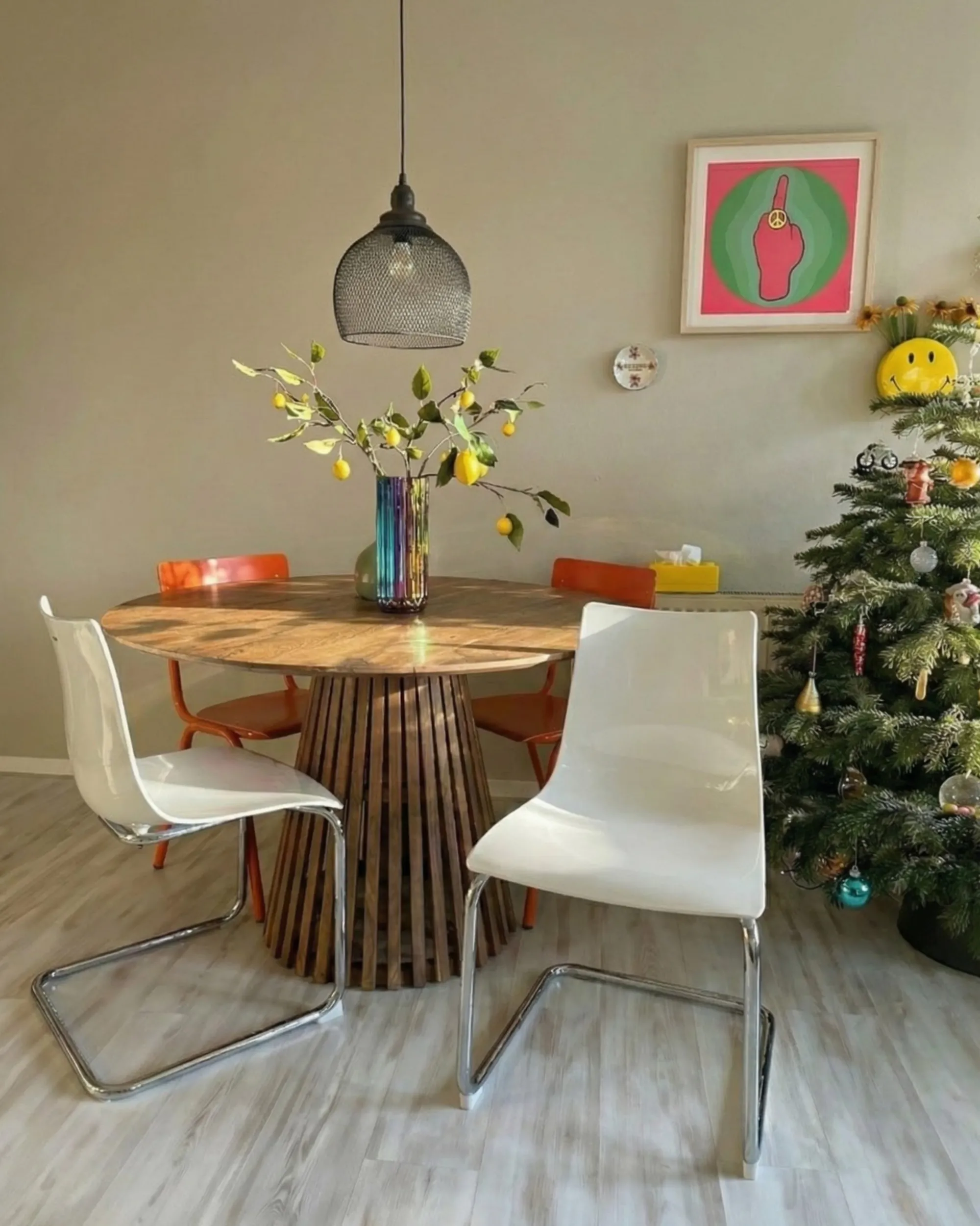 Set van 2 eetkamerstoelen MARSHALL Gebroken wit