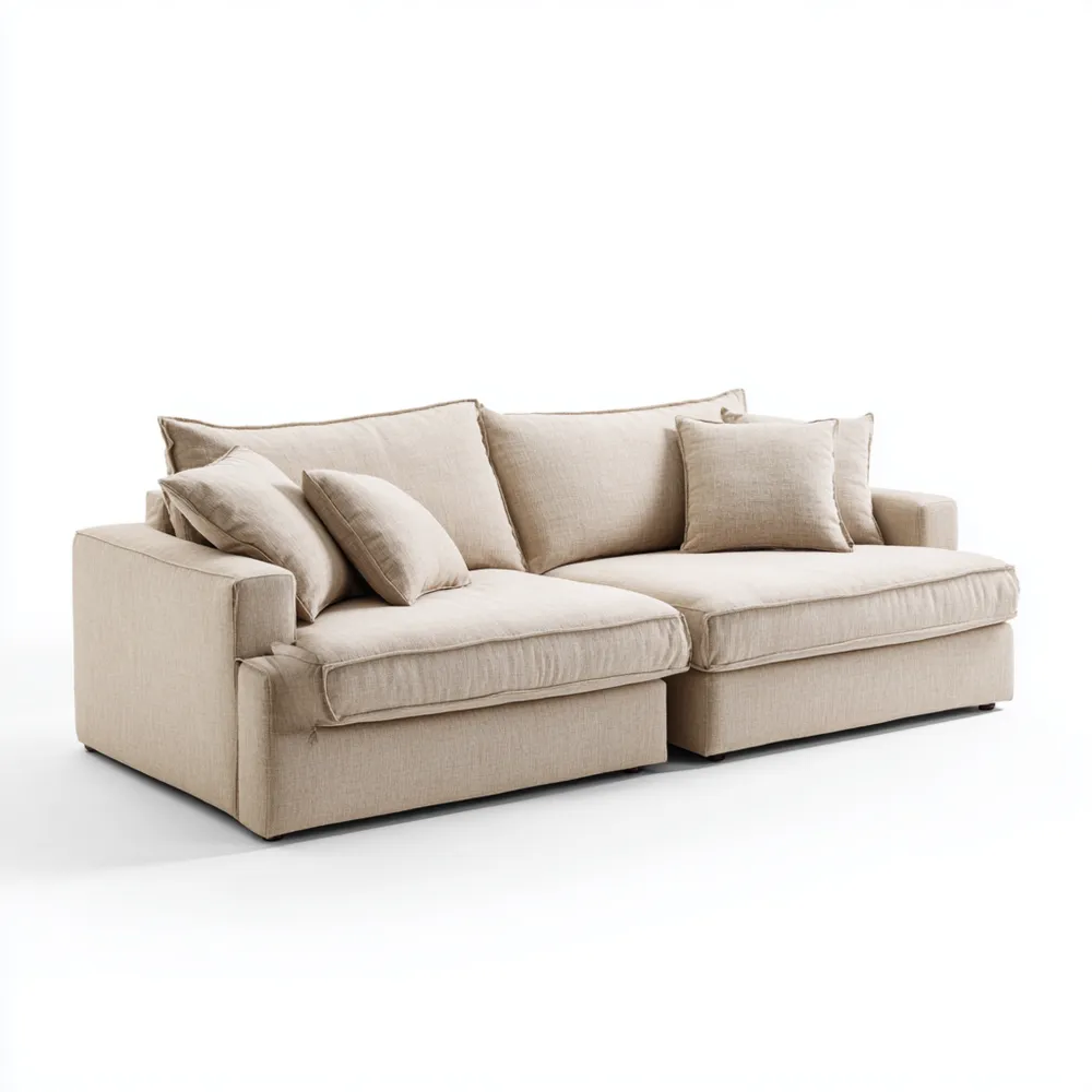 2-Sitzer-Sofa Stoff 200x95x85 cm – Beige – Zeitgenössisches Design