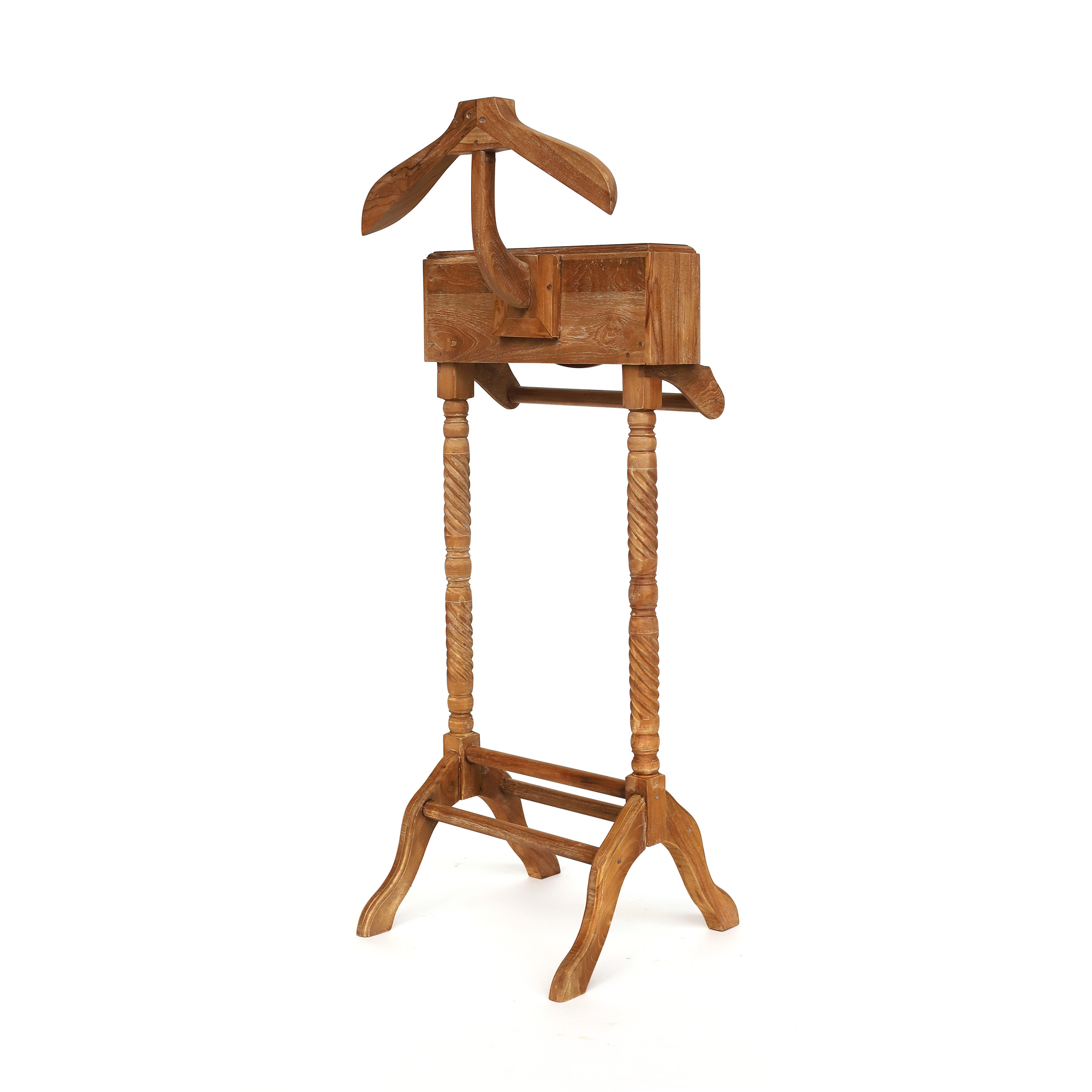 Stummer Diener, aus Teak, H 120 cm, B 50 cm, L 40 cm von fischer's lagerhaus