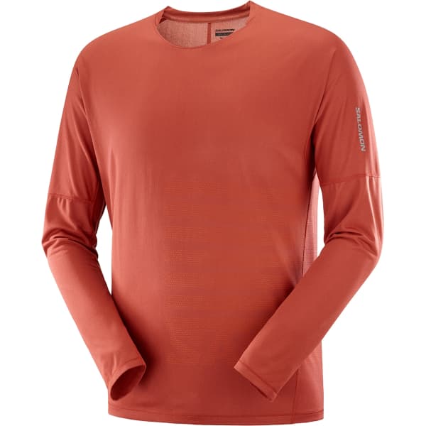 T-shirt trail SALOMON SENSE AERO LS TEE GFX M TANDOORI SPICE/CHERRY TOMATO