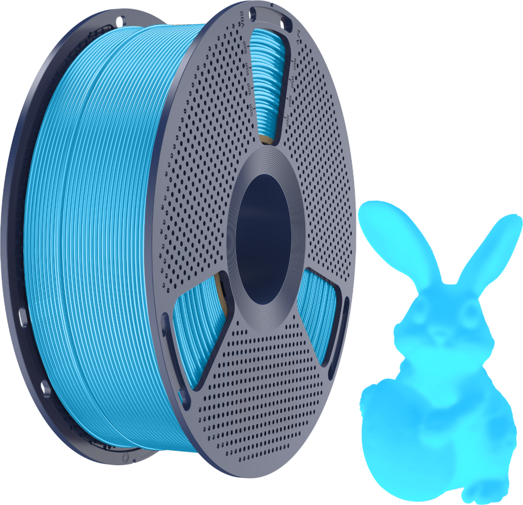 SUNLU  PETG Glow In The Dark Blue, 1,75 mm / 1000 g    Im Dunkeln leuchtendes PETG in Blue