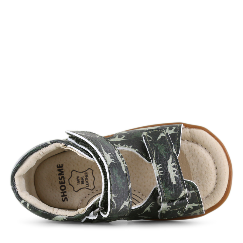 Shoesme groen sandaaltje met dinoprint Microfiber leer | Sale