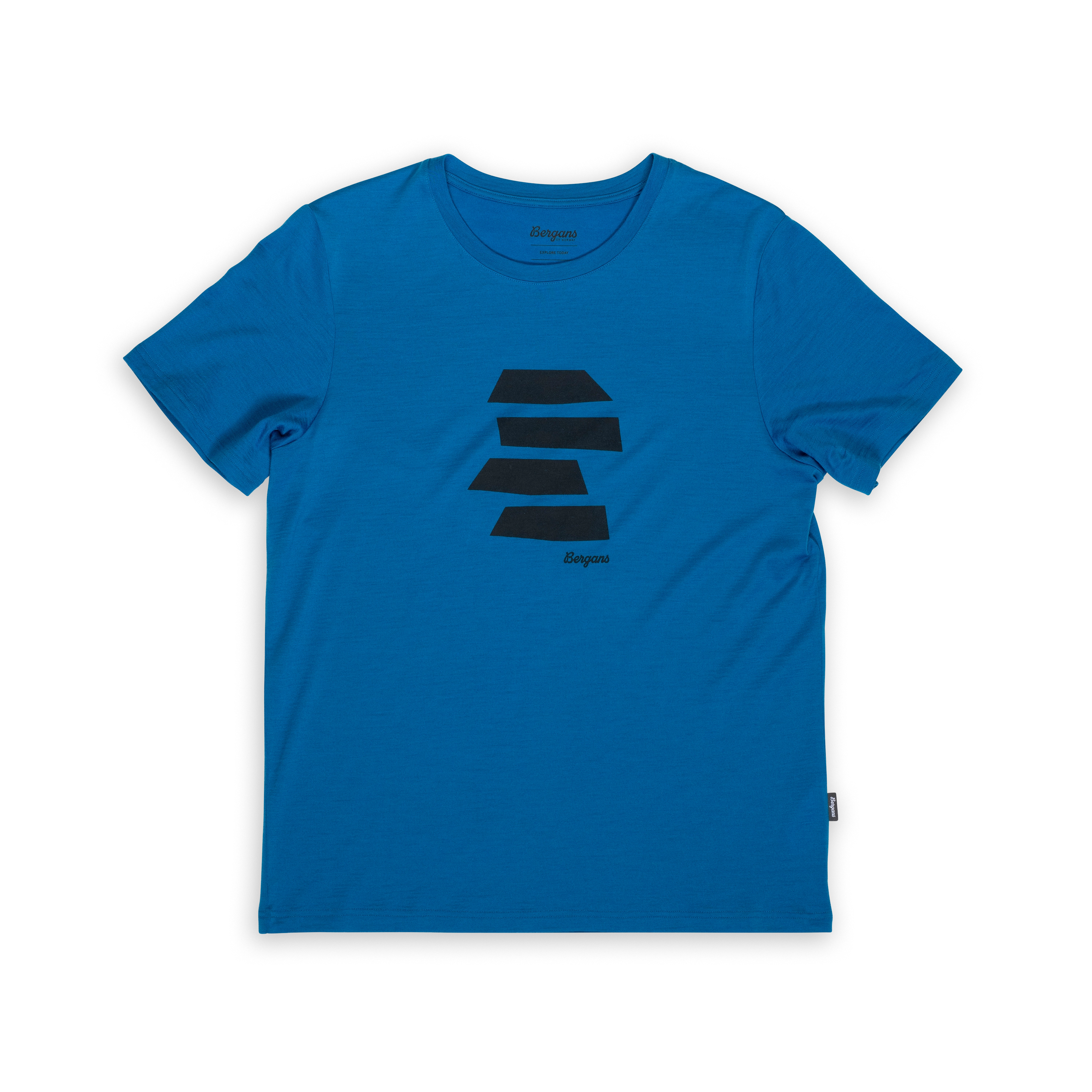 Rabot Mount Wool Tee Men Dark Aqua Lagoon