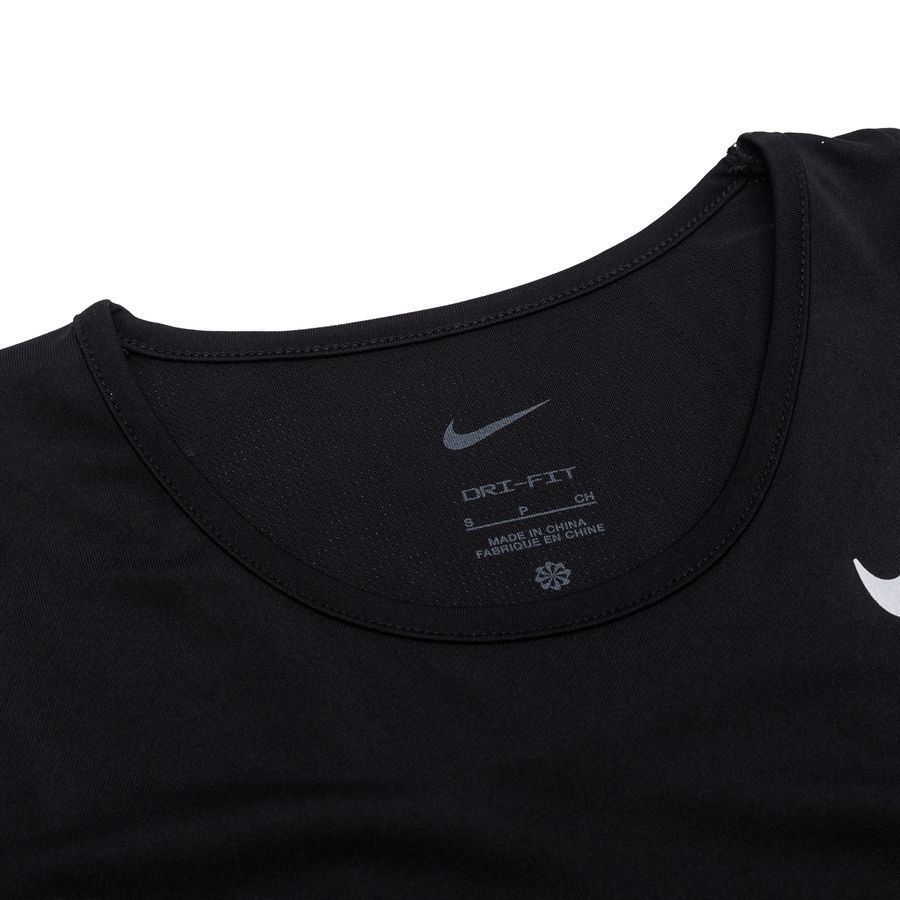 Nike T-shirt Running Dri-FIT Race - Noir/Argenté Femme