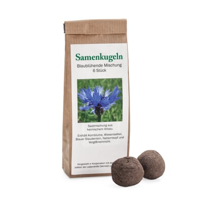 Blumensamen Samenkugeln, Blaublühend