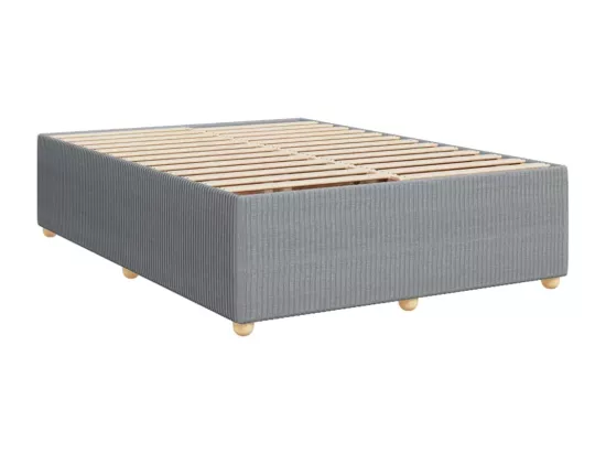 Sommier à lattes de lit avec matelas Gris clair 160x200cm Tissu