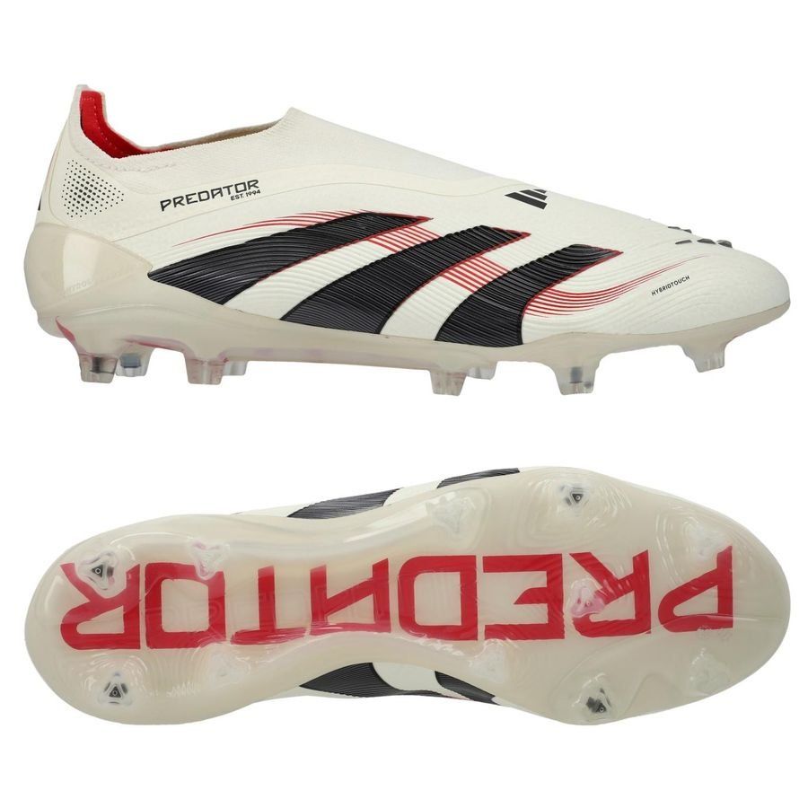 adidas Predator Elite Laceless FG Champagne - Blanc/Noir/Pure Ruby