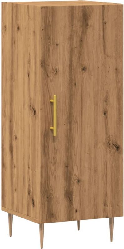 vidaXL - Dressoir - Hout - Eikenkleurig - 34,5x34x90 cm