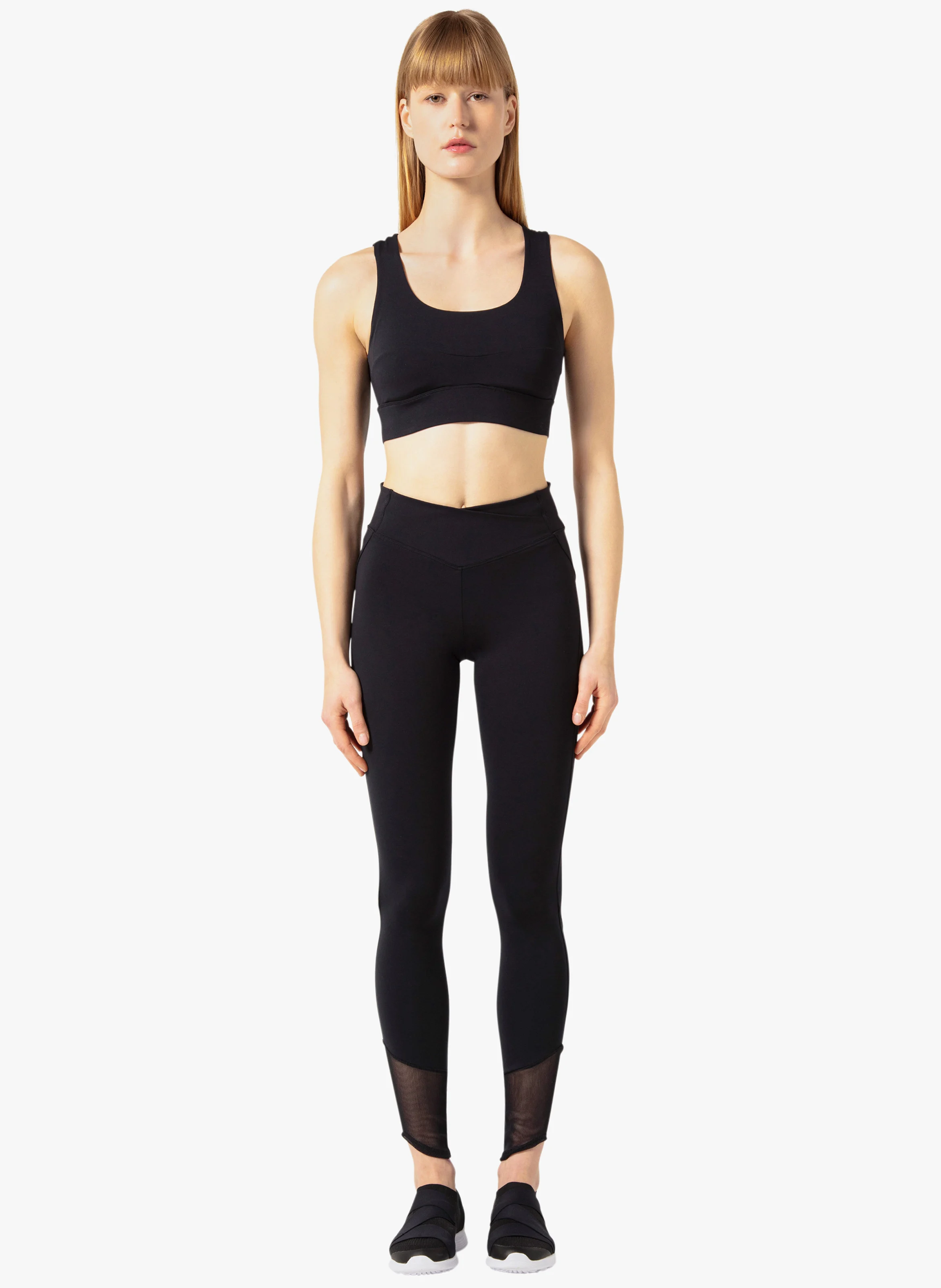Brassière de sport col rond | Noir