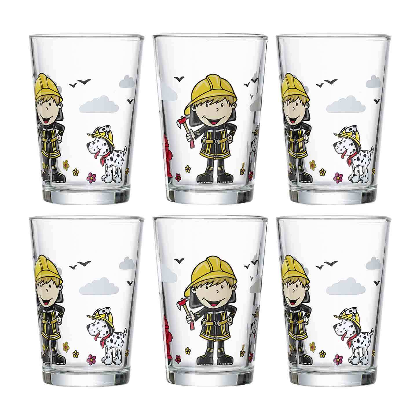 Ritzenhoff & Breker Kindergläser Feuerwehrmann Bernie 205 ml 6er Set