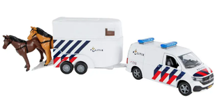Van Manen Kids Globe VW Transporter Politie Met Paardentrailer 1ST
