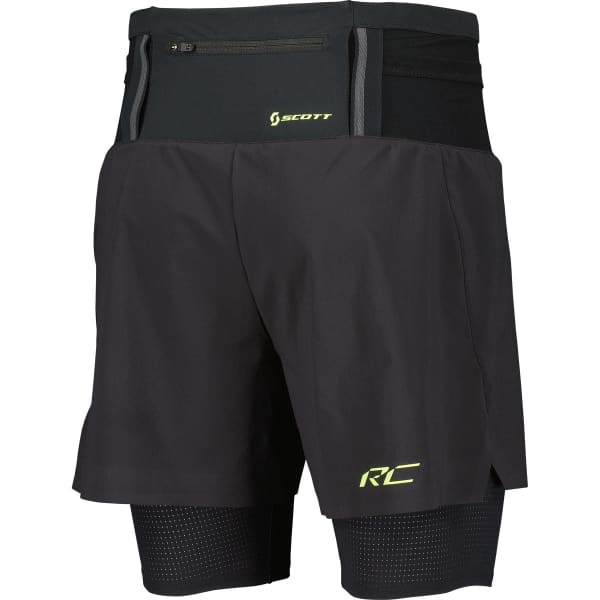 Short running SCOTT HYBRID SHORTS M'S RC RUN BLACK/YELLOW