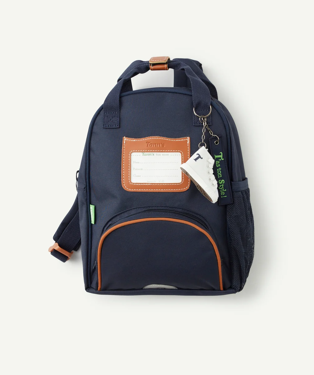TANN'SSAC À DOS CAMILLE BLEU MARINE PORTE CLÉ BASKET