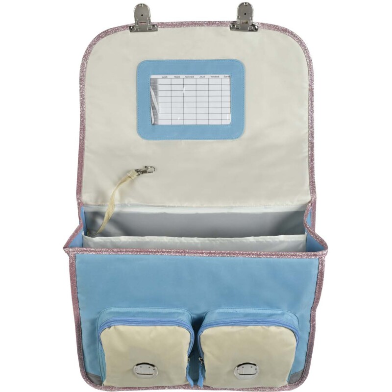 Quo Vadis - Cartable scolaire - Louise & Arthur - Multicolore - 38x30x14 cm - Toile (polyester) - 2 compartiment(s) - Avec bretelles et poignée