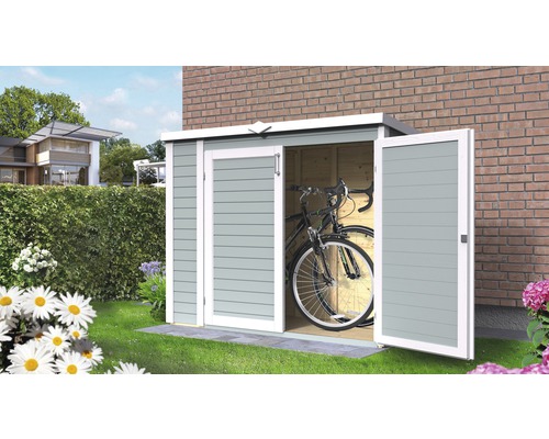 Tuinhuis/fietsenstalling/vuilnisbak Bertilo Multi-Box 3 200x82x163 cm lichtgrijs
