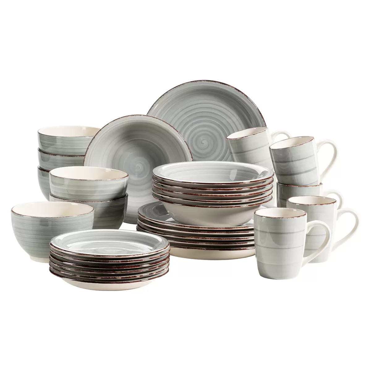 Geschirr-Set 30tlg. LUMACA Blau