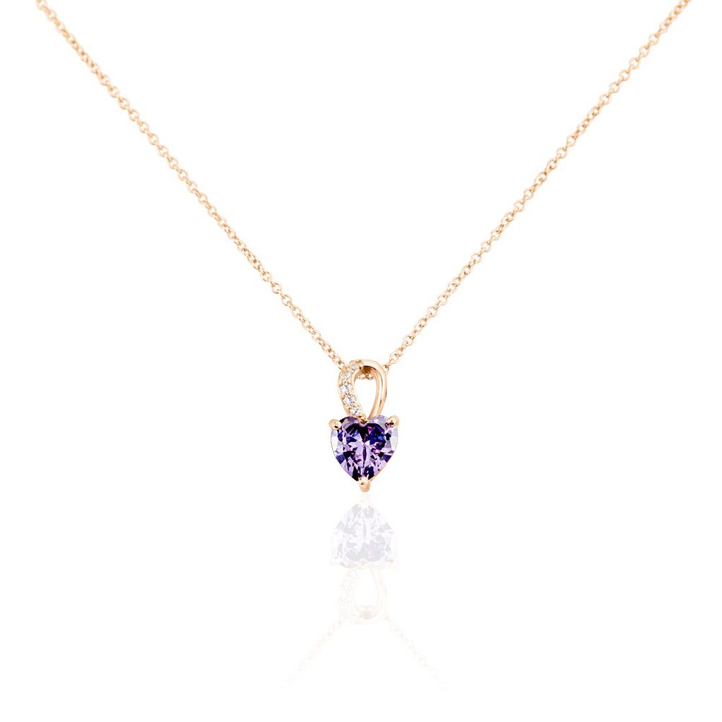 Collier Argent Rose Atieno Oxyde De Zirconium