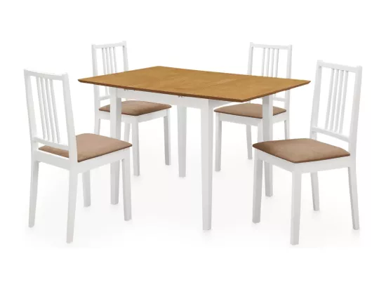 Mobilier de salle à manger 5 pcs MDF Blanc