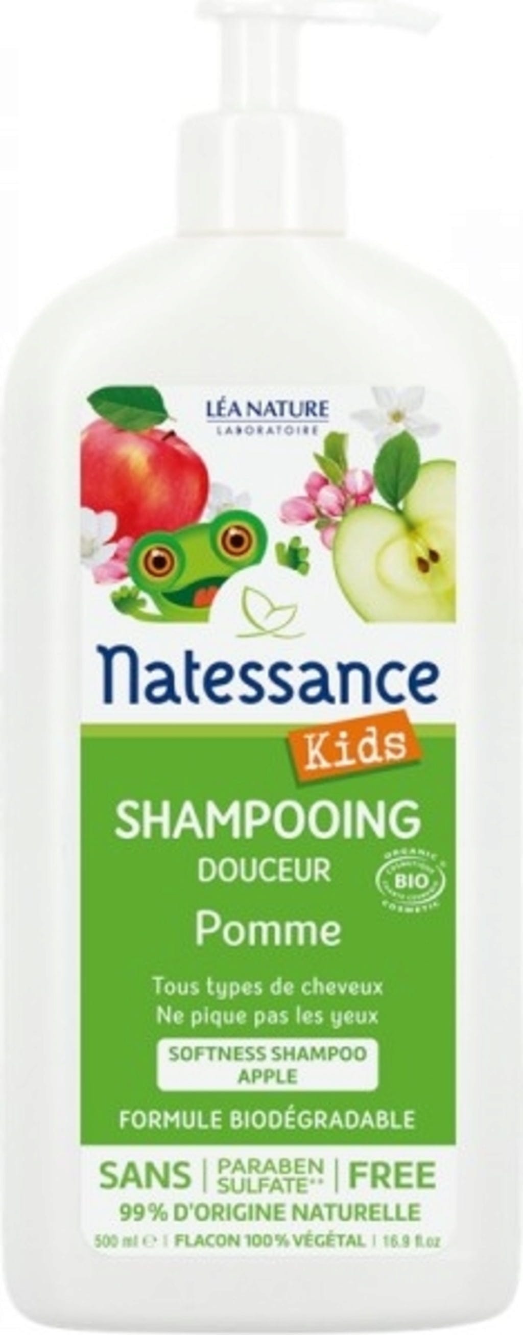 Natessance  Kids 2in1 Shampoo & Duschgel Apfel, 500 ml