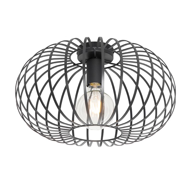 Design plafondlamp zwart 39 cm - Johanna