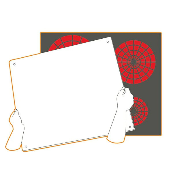 Planche de protection pour plaque de cuisson noire 57 x 50 cm Pebbly