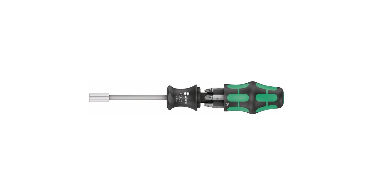 WeraKraftform Kompakt 27 Set 2 bitset  (Zwart/groen, 7‑delig)