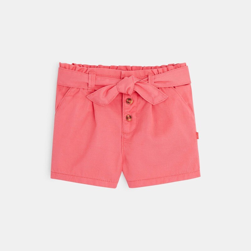 Short chino à ceinture rose bébé fille Rose