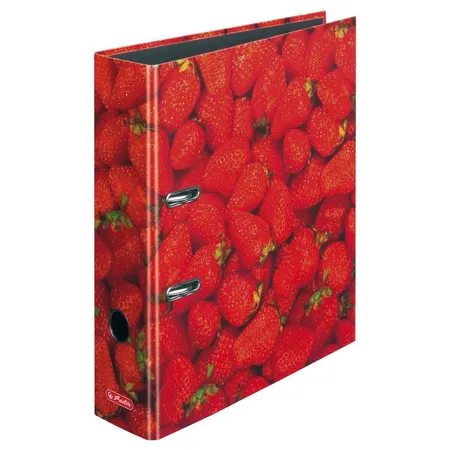 Herlitz Ordner A4 8cm FSC-Mix maXfile Erdbeere