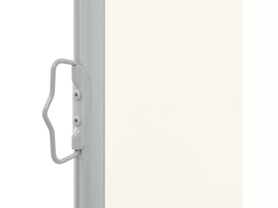 Auvent latéral rétractable de patio 120 x 300 cm Blanc cassé
