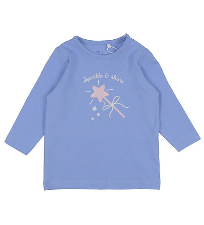 Name It Bluse - NbfVubie - Kornblume Blue/Sparkle