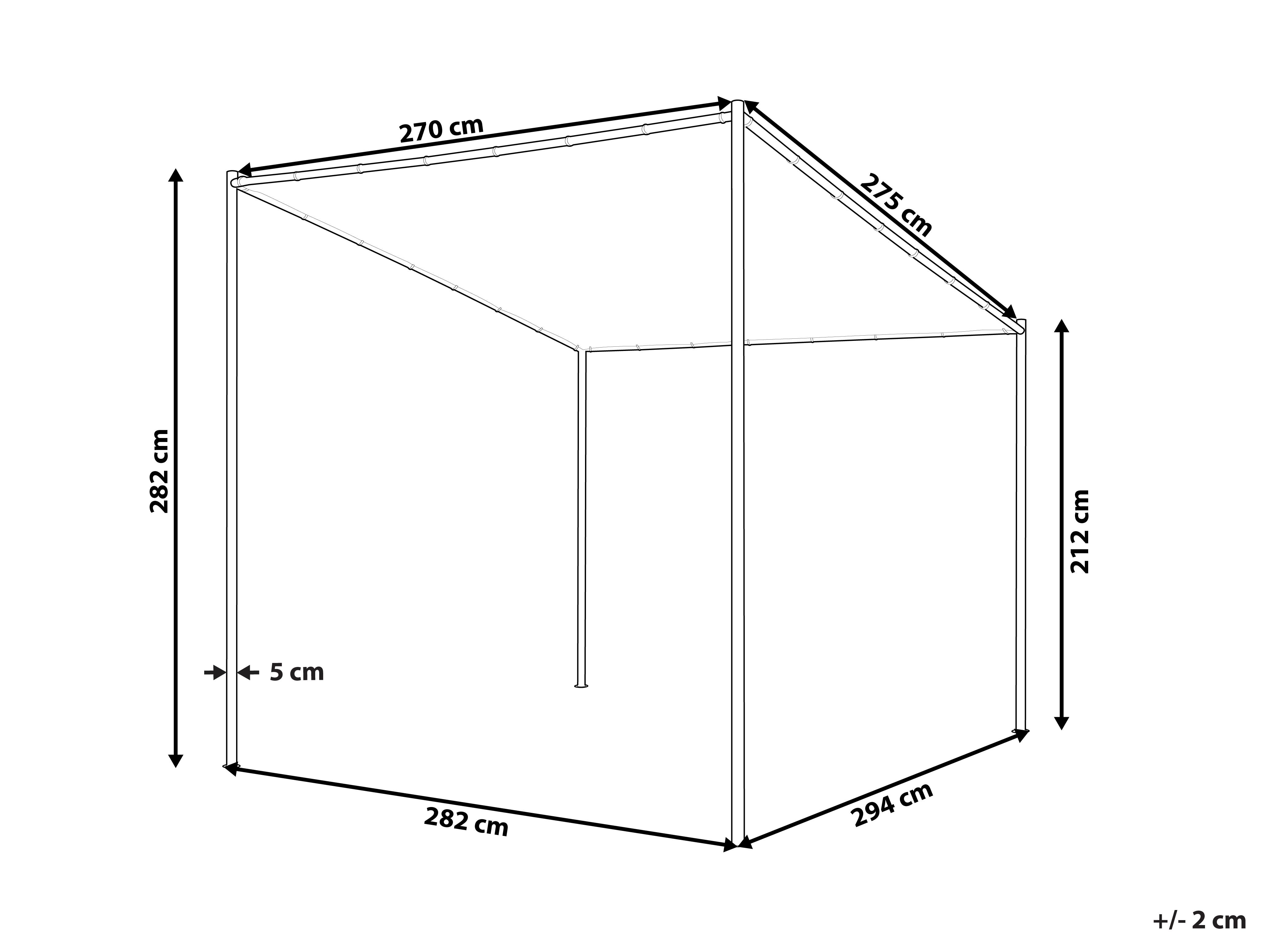 Paviljoen VIMINO Metaal 282 cm 294 cm Taupe