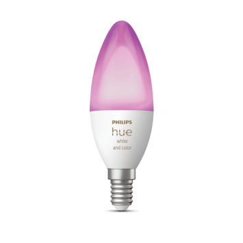 Philips Hue kaarslamp - wit en gekleurd licht 5W - 1  pack - E14