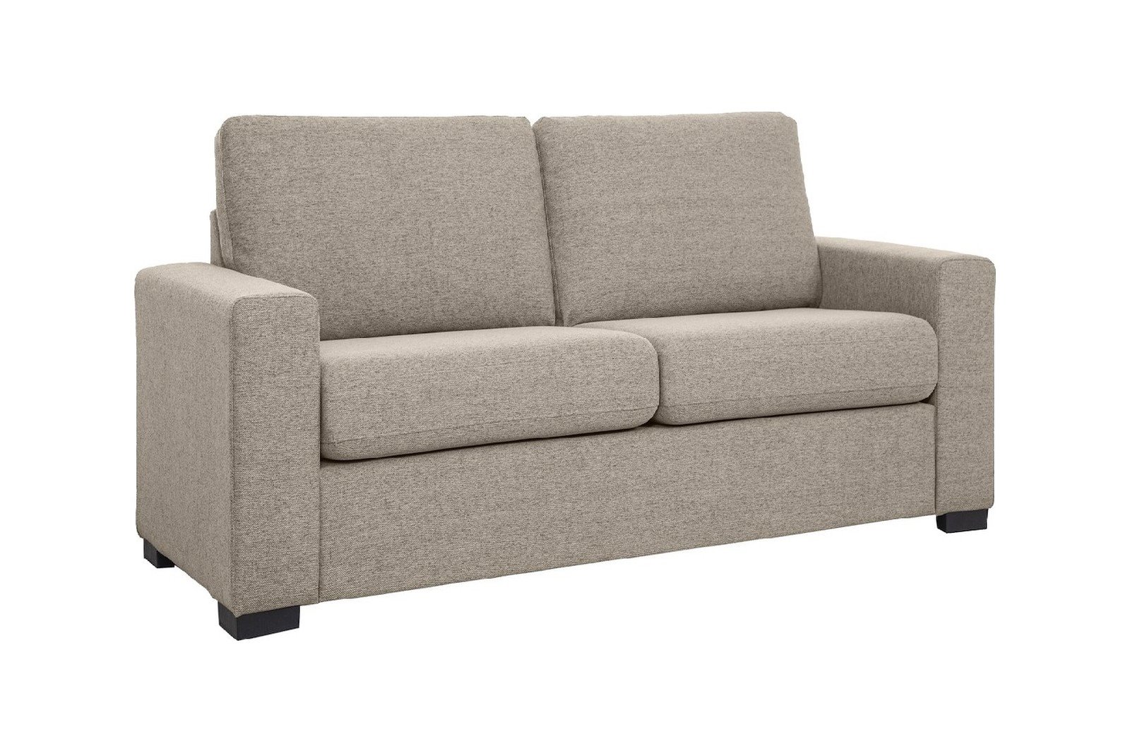 Max 2-seter sofa Tekstil Hyge 11 beige med sorte ben
