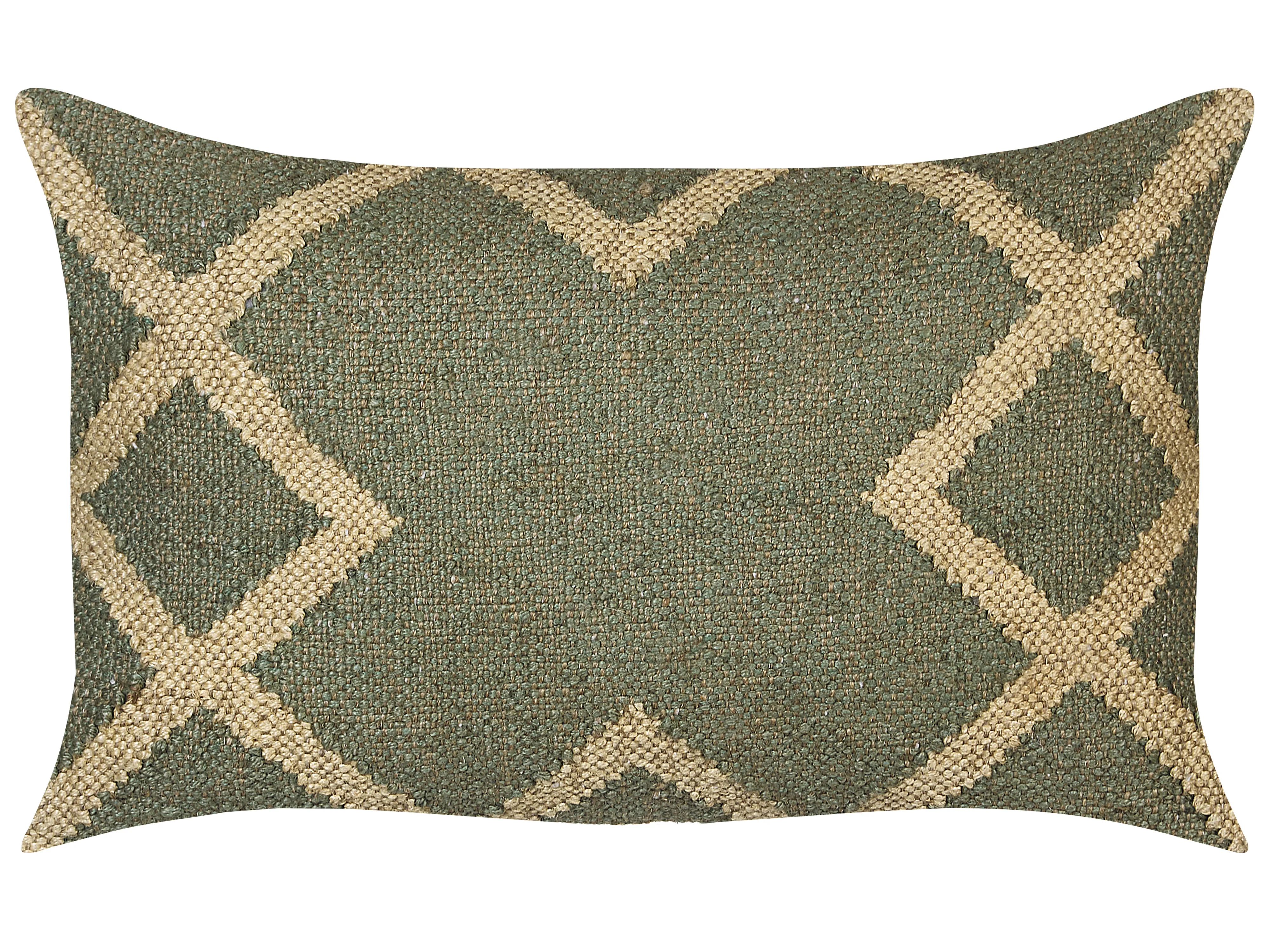 Set van 2 sierkussens GOPI Jute 30 x 50 cm Groen oosters patroon