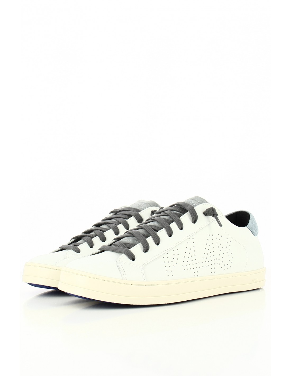 p448 Baskets de ville Homme john Blanche/Grise/Bleu