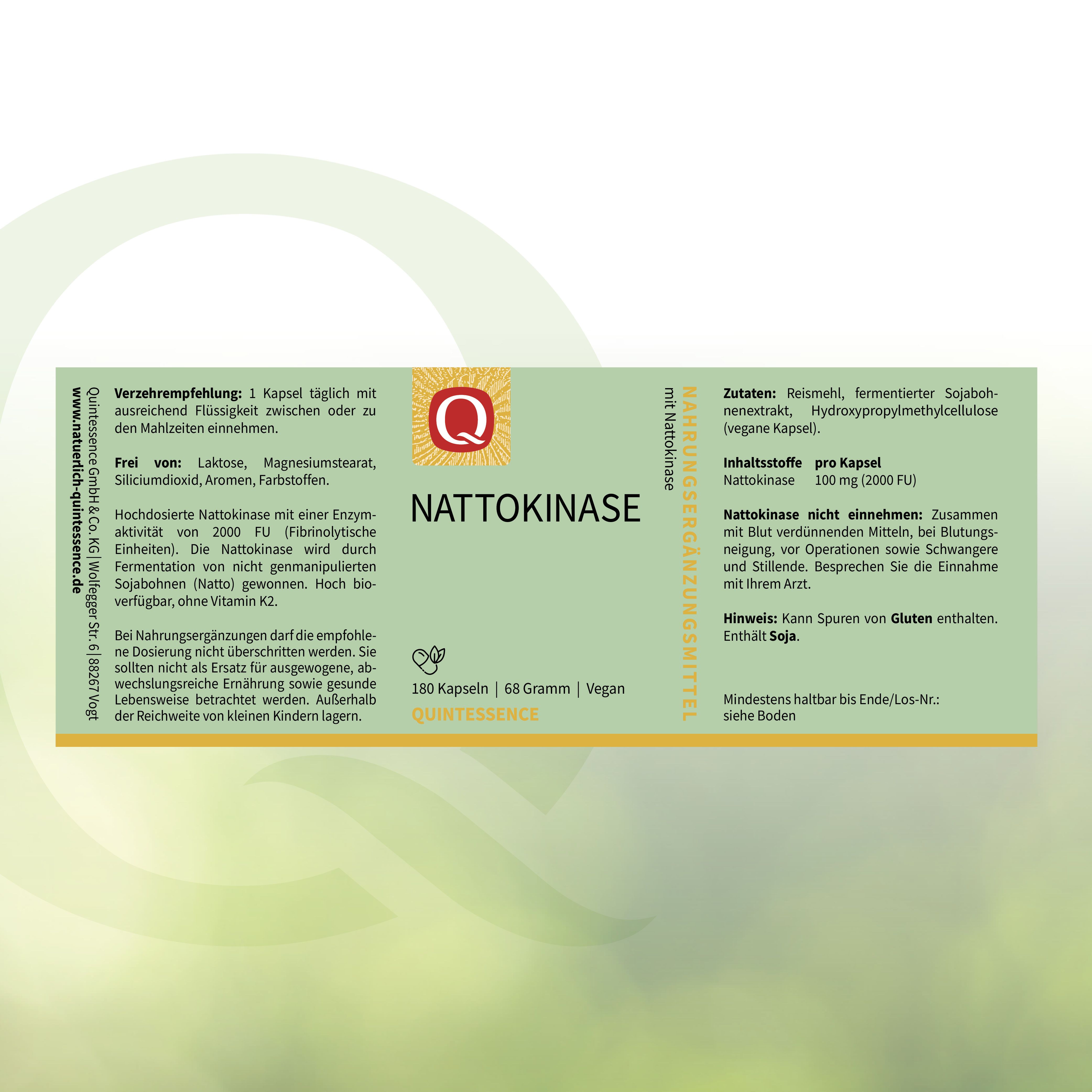 Nattokinase Kapseln von Quintessence