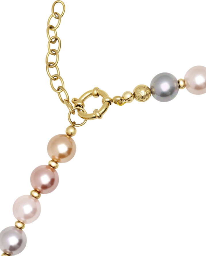 Nialaya Pastel Pearl Necklace with Gold Plating Pearl
