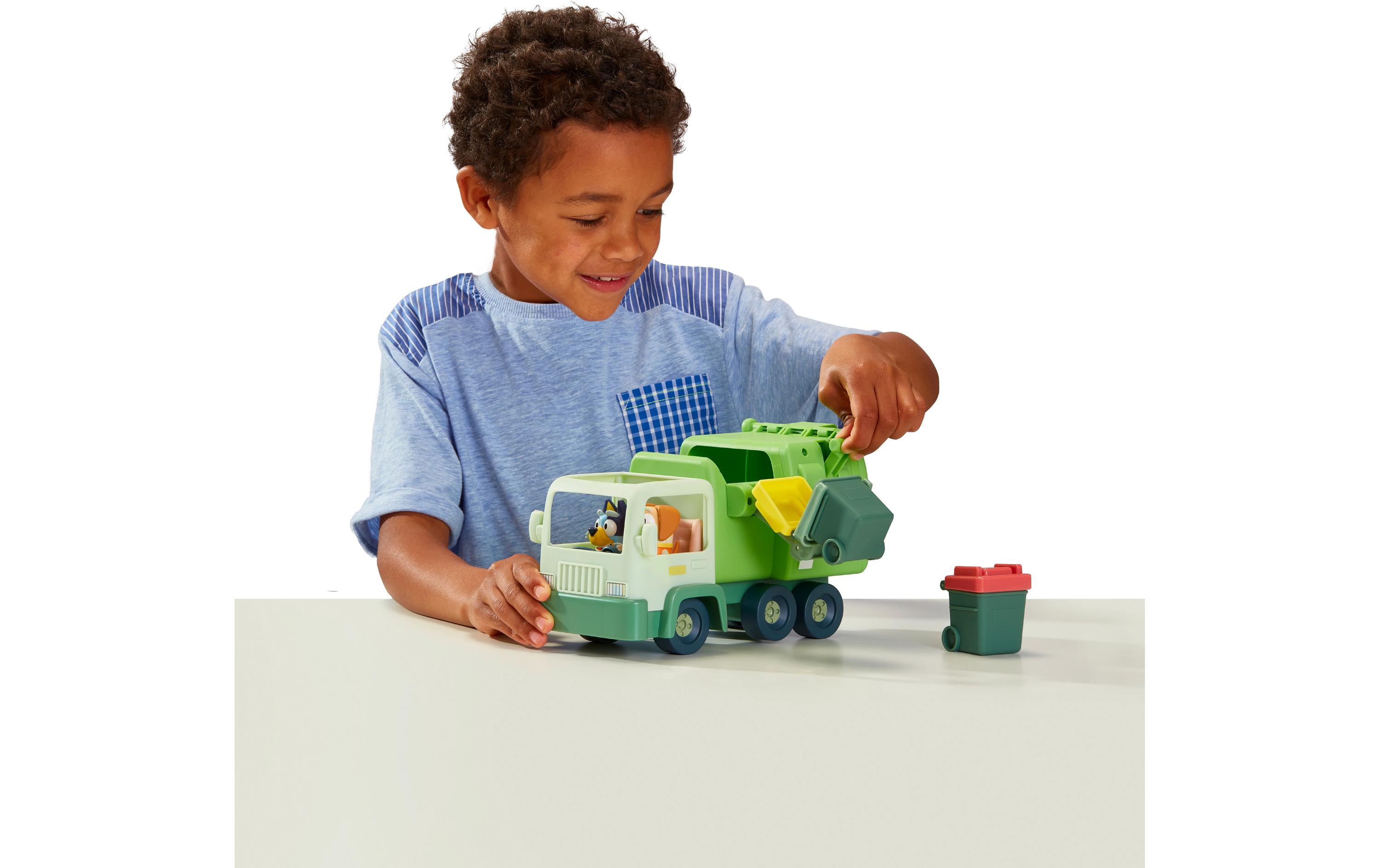 Spielfigurenset Bluey Garbage TruckMüllwagen-Spielset mit beweglichen Figuren