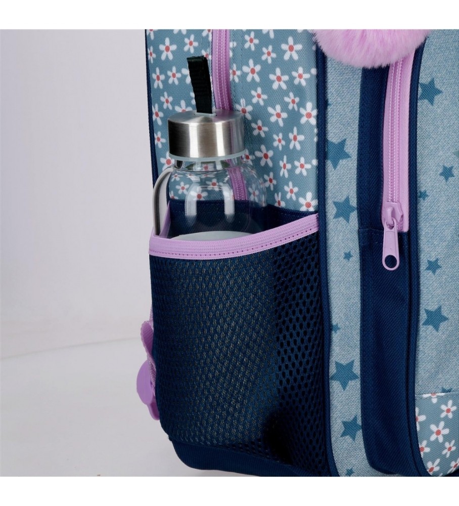 Mochila pré-escolar estilo Minnie da Disney - Azul - 23x28x10cm -