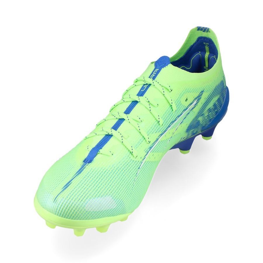 PUMA Ultra 5 Ultimate AG Lights Out - Fizzy Apple/Blanc/Bleu Femme