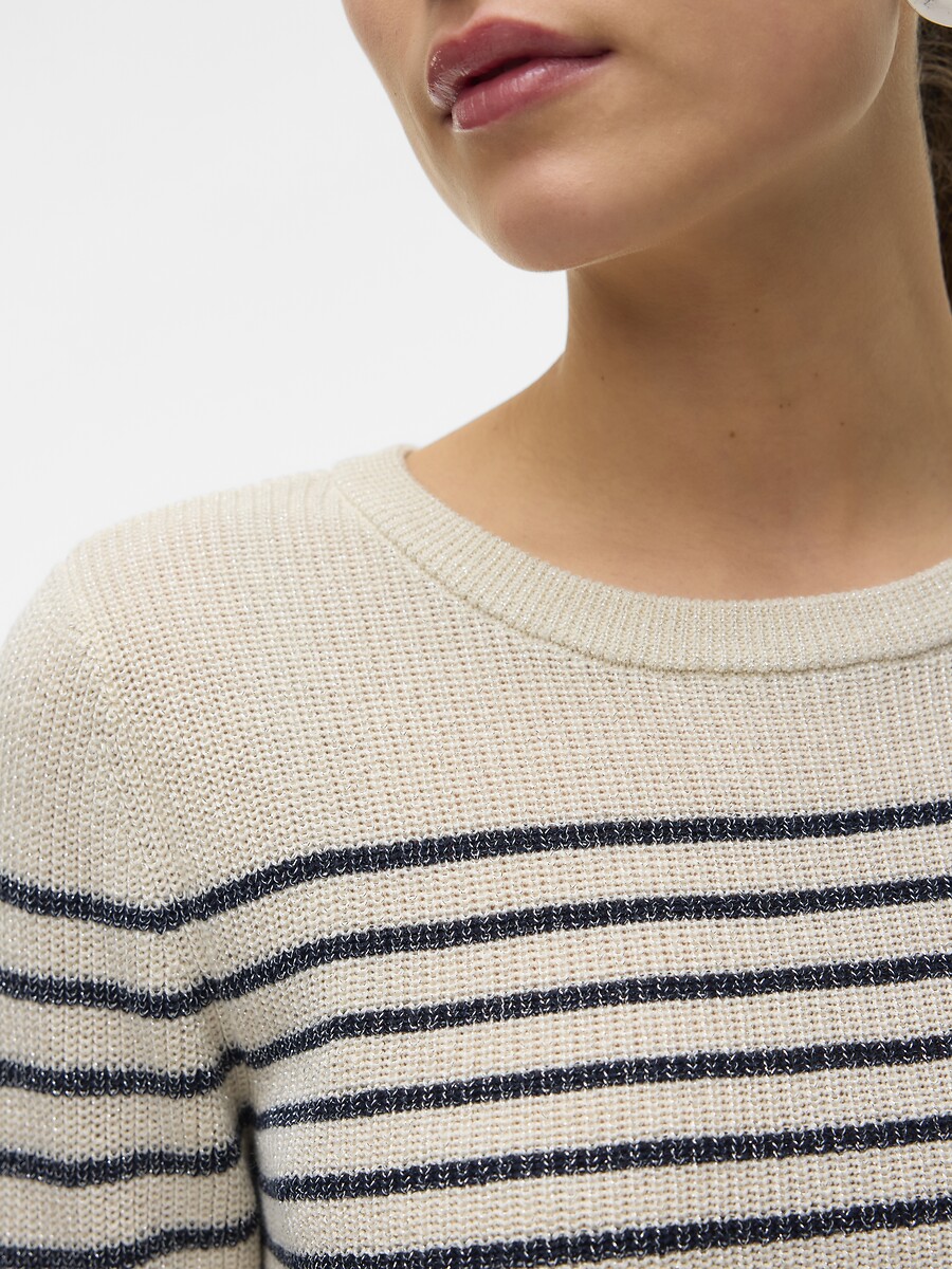 VERO MODA<br>Suéter com gola redonda e mangas 3/4