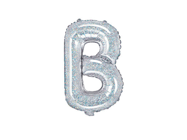 Folie Ballon Letter B Holografisch Leeg 35cm