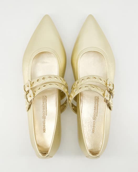 Kennel & Schmenger Greta Ballerinas in Gold