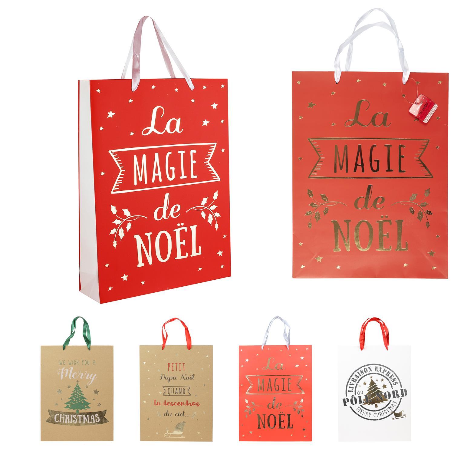 SAC CADEAU NOEL 28X8X37CM