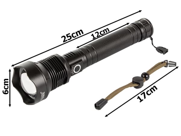 Lommelykt / Taktisk LED-lykt - Zoom-funksjon