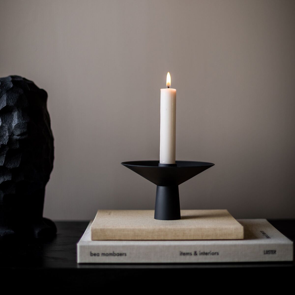 Uma Candle lysestake, black