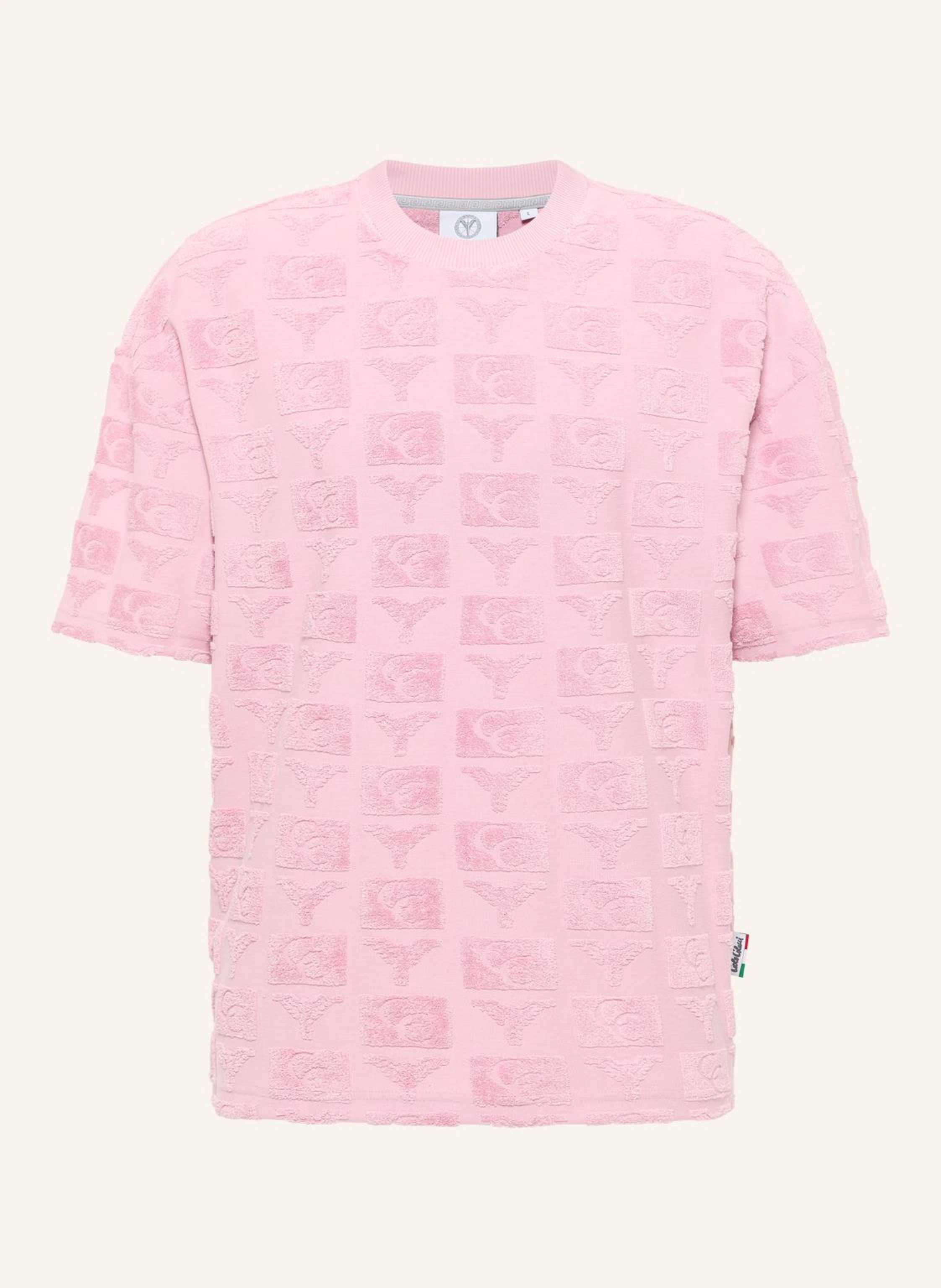 CARLO COLUCCI Oversize T-Shirt mit Frotteeinsätzen EBNICHER