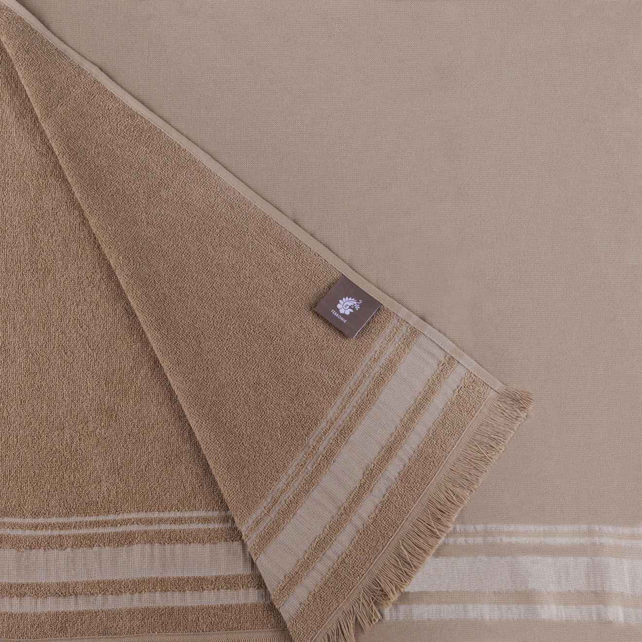 Febronie Fouta éponge Faro beige  - 100x180 cm