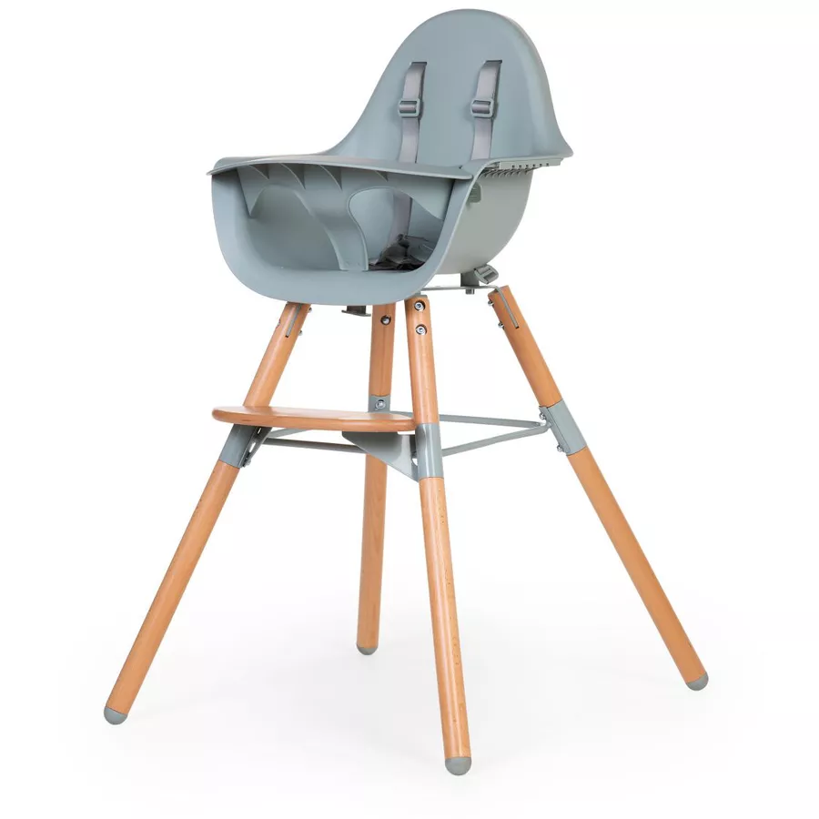 CHILDHOME Hochstuhl Evolu 2 natur  mint 2 in 1 + Ring